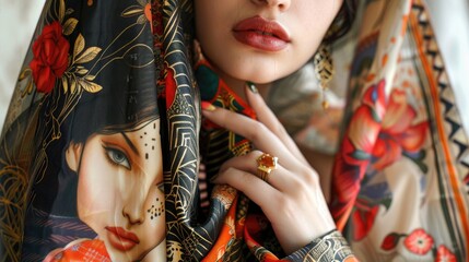 Poster - Printing digital designs on the front and back of sleeves and the dupatta