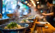 © simba kim - Ramen soup offered at a dining establishment, Generative AI
