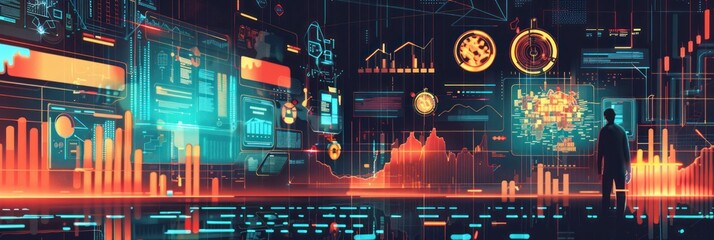 Futuristic Data Analysis Room
