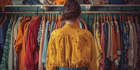 Wall Mural - Boutique Owner in Stylish Fashion Store