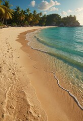 Tropical Beach Paradise with Crystal Clear Water