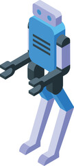 Poster - futuristic isometric robot illustration in 3d technology, modern android with artificial intelligenc