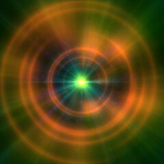 Wall Mural - Round concrete tunnel with light ring