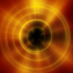 Wall Mural - Round concrete tunnel with light ring