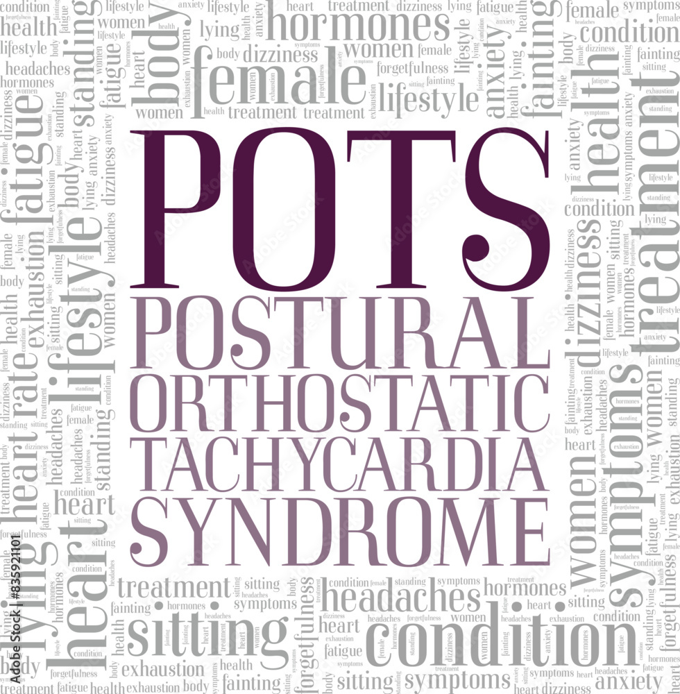 POTS Postural Orthostatic Tachycardia Syndrome word cloud conceptual ...