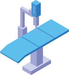 Poster - Colorful isometric vector of a 3d printer in action, suitable for technology and innovation themes