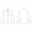 © BarakatGuru - white long sleeve button shirt mockup illustration