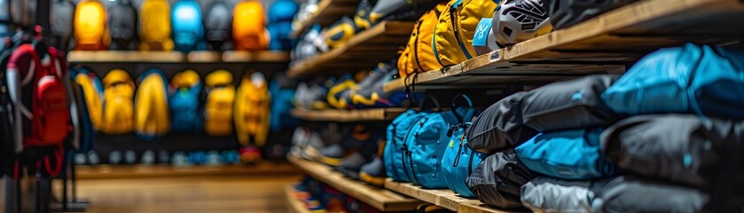 Poster - Sports Equipment Outlet Showcasing Diverse Gear for Enthusiast Customers