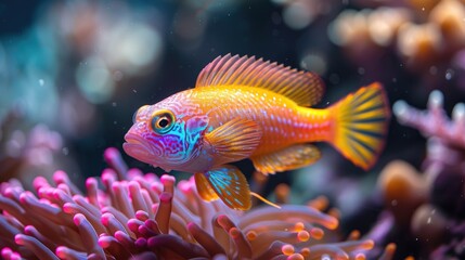 fish in aquarium HD 8K wallpaper Stock Photographic Image