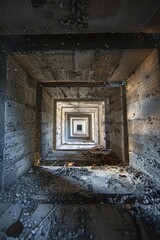 Aufkleber - A room with a hole in the wall or floor