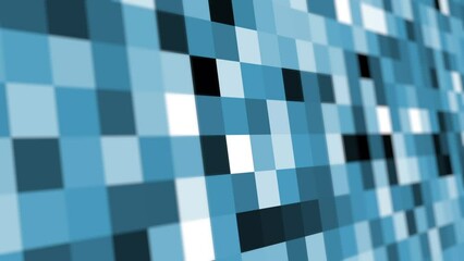 Poster - Abstract, art and technology with square pattern for future, connection or transformation with static, texture and light. Digital, block and shape for networking, data and cyber, research or system