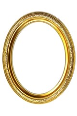 Poster - A gold picture frame on a simple white background, perfect for displaying favorite memories or artwork