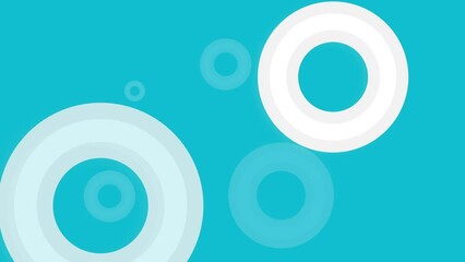 Canvas Print - blue, white and circle design for background or digital poster, colorful and pattern for template or