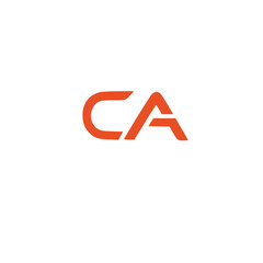 Fototapete - CA Logo, Letter C And Letter A Initial Logo Template