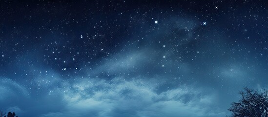 Wall Mural - moving stars with milky way. creative banner. copyspace image