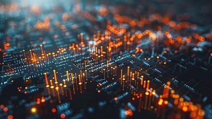 Fototapete - stock market or forex trading graph in graphic concept suitable for financial investment or economic trends business idea .stock illustration