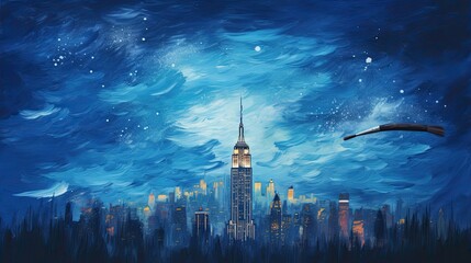 Wall Mural - city in the night