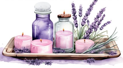 Wall Mural - lavender spa still life