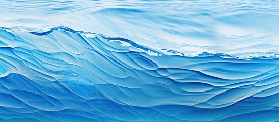 Leinwandbilder - summer blue wave abstract or natural rippled water texture background. Creative banner. Copyspace image