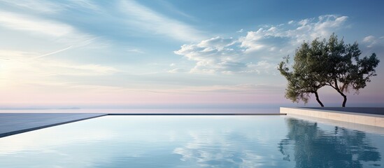 Poster - Background of water in the pool. Creative banner. Copyspace image