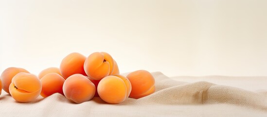 Wall Mural - Tasty apricot on white background Dried fruit as healthy food. Creative banner. Copyspace image