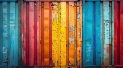Poster - container cargo freight container background in global commercial commerce freight charter shipping and logistics.illustration