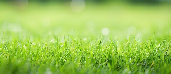 Poster - green grass background. Creative banner. Copyspace image