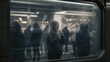 © lonelyArt - A person wearing a black hoodie is standing in front of a subway train window