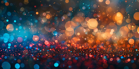 Wall Mural - Sparkling Bokeh Light with Glitter Background, Glittering Bokeh Lights: A Shimmering Background - Ai Generated