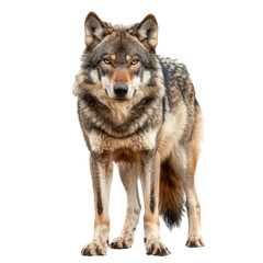  Gray Wolf isolated on transparent background