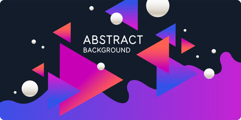 Poster - Background with abstract shapes. A template for design and creativity. The composition of the figures. The illustration is in a modern style, simple and concise design.