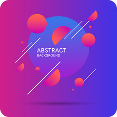 Poster - Abstract geometric background. The poster with the flat figures. Vector illustration.