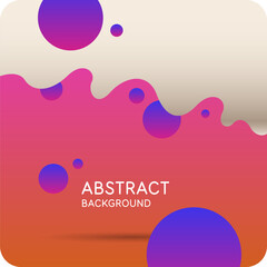 Poster - Background with abstract shapes. A template for design and creativity. The composition of the figures. The illustration is in a modern style, simple and concise design.