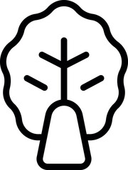 Poster - Minimalist and ecofriendly simplistic monochrome tree icon in black and white, symbolizing nature and sustainability, perfect for environmental branding and identity