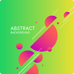 Poster - Abstract geometric background. The poster with the flat figures. Vector illustration.