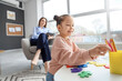 © Pixel-Shot - Little girl taking pencil to draw at psychologist's office