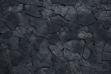 Processed collage of black stony asphalt surface texture. Background for banner, backdrop
