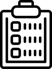 Poster - simple vector illustration of a clipboard icon, isolated on white background, suitable for various a