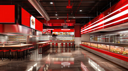 Wall Mural - Modern fast food restaurant