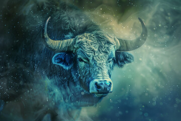 Wall Mural - wallpaper of spiritual astrological zodiac sign taurus