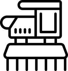 Poster - Black and white line icon of a conveyor belt machine used in industrial settings