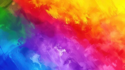  A vibrant LGBT rainbow background with a large blank area in the center for text, perfect for messages of inclusivity and pride
