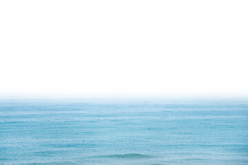 Wall Mural - Blue sea water panorama isolated on white background