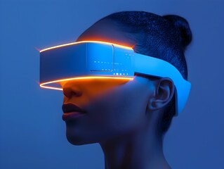 Poster - Futuristic Wearable Technology with Sleek and Functional Design Showcasing a Visionary Concept for Advanced Digital Experiences