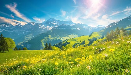 Springtime Splendor: Stunning Alpine Beauty in Full Bloom