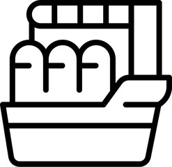 Poster - Vector illustration of grocery store icon in simple line art style for use in ecommerce, mobile apps, and web design. Perfect for symbolizing shopping, retail, food, and consumerism