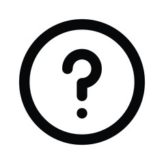 Wall Mural - Question mark sign solid vector in trendy style