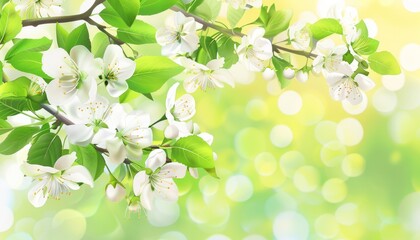 Springtime Splendor: Blossoming Quince Tree Branches in a Garden Oasis