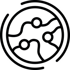 Poster - Abstract circuit board icon with vector technology illustration and minimalist design for electronics and engineering concepts