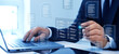 © Mer_Studio - Businessman check online data checklist survey. Productivity checklist and filling survey form online. Fast checklist,clipboard task business management.